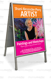 A-Frame sign, Sandwich board sign - Aluminium frame Outdoor with Water Tank Base