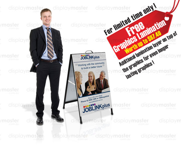 A-Frame sign, Sandwich board sign - Steel frame, Full colour Print