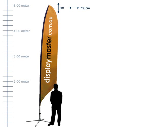 Sail Flag Stand. Single Side Sail Flag, Double Side Sail Flag - Three Sizes: Small, Medium, Large