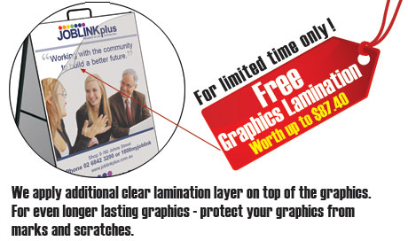 A-Frame sign, Sandwich board sign - Steel frame, Full colour Print