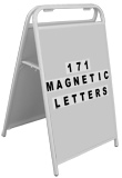 A-Frame sign, Sandwich board sign - Steel frame, magnetic letters