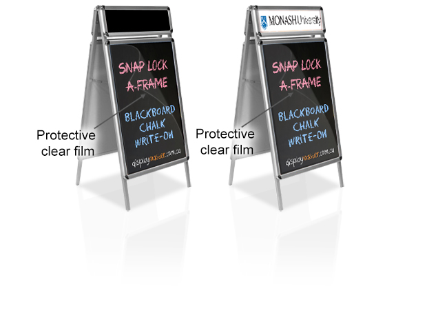 A-Frame sign, Sandwich board sign - Aluminium frame, BlackBoard - Chalk Board