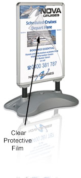 A-Frame sign, Sandwich board sign - Aluminium frame Outdoor with Water Tank Base