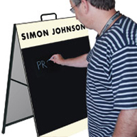 A-Frame sign, Sandwich board sign - Steel frame, BlackBoard - Chalk Board