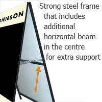 A-Frame sign, Sandwich board sign - Steel frame, BlackBoard - Chalk Board