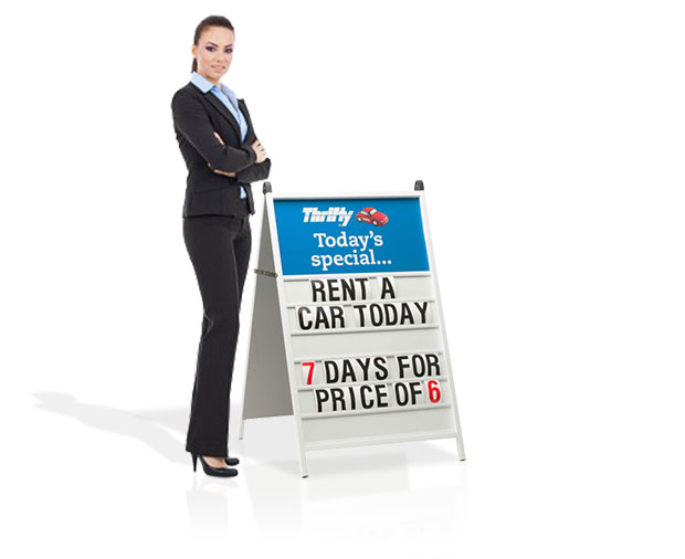 A-Frame sign, Sandwich board sign - Steel frame, Conflute Insert