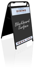 A-Frame sign, Sandwich board sign - Steel frame, BlackBoard