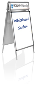 A-Frame sign, Sandwich board sign - Aluminium frame, Whiteboard - Whiteboard Markers