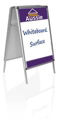 A-Frame sign, Sandwich board sign - Aluminium frame, whiteboard - whiteboard markers
