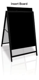 A-Frame sign, Sandwich board sign - Steel frame, Blackboard Insert