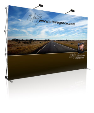 Popup Display, Pop Up Display, Wall Display - Fabric, Velcro PopUp Display