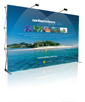 Popup Display, Pop Up Display, Wall Display - Fabric, Velcro PopUp Display
