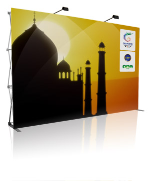 Popup Display, Pop Up Display, Wall Display - Fabric, Velcro PopUp Display
