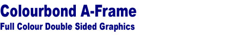 A-Frame signs - Colourbond frame